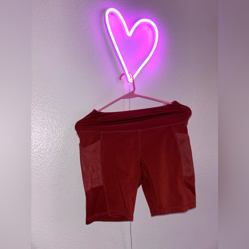 Orange biker shorts